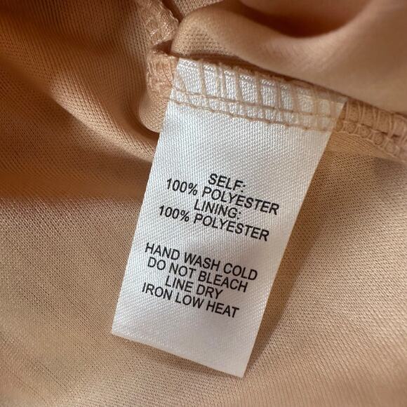 Lulus Lace Overlay Mini Dress Women's Medium Beige Tiered Ruffle Sleeveless - Picture 8 of 10